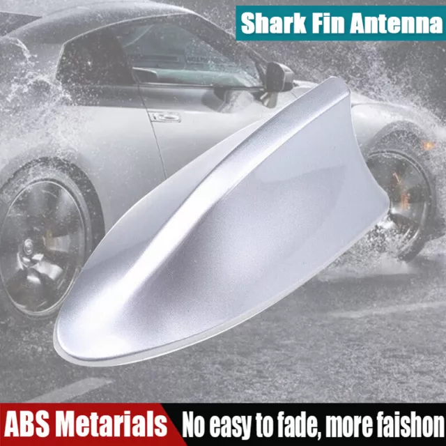 Silver Car Shark Fin Aerial Antenna Mast Roof AM/FM Radio Signal For BMW AUDI