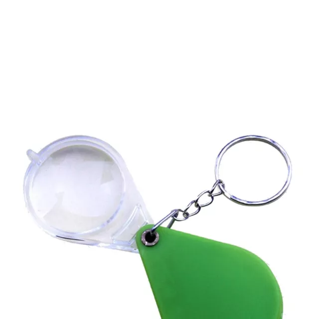 Multifunction Fold Magnifying Glass Keychain 10x Magnifier Handheld Mini Loupe