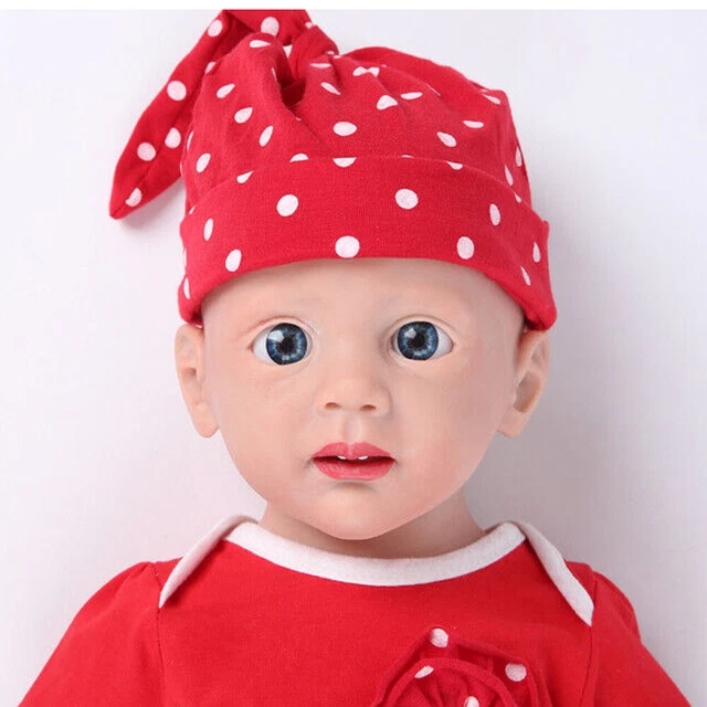 Bambola bambino 20" grande realistica bella bambina in silicone rinata bambola neonato