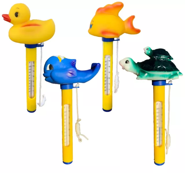 Floating Thermometer For Swimming Pool Pond Hot Tub Water Duck Turtle Whale Fish