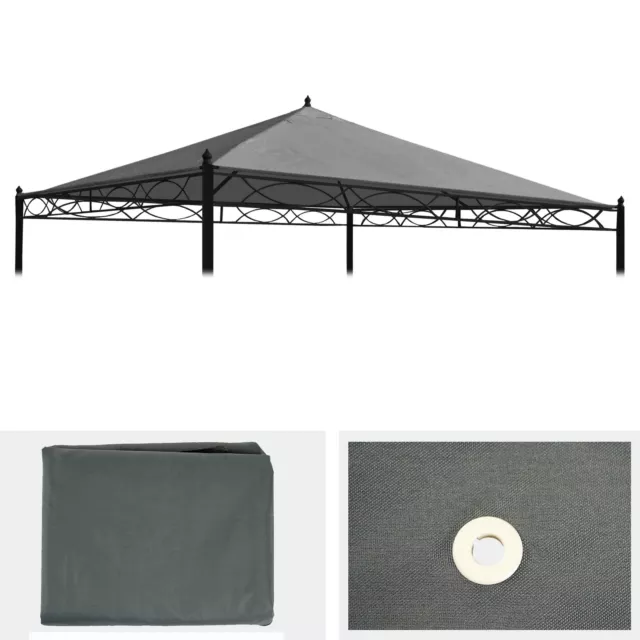 Ersatzbezug für Dach Pergola Pavillon Calpe 3x3m, grau