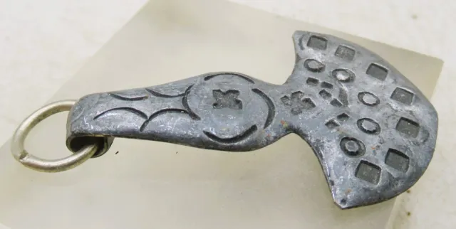 Circa 900 - 1100 Ad Viking Era Norse Silver Thor's Hammer Amulet Wearable 2