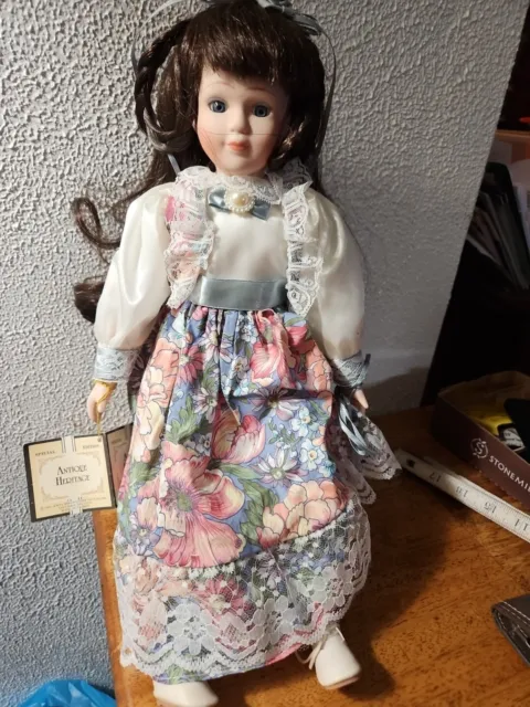 VINTAGE  Heritage Porcelain Doll Collection Special Edition. 16 Inch .