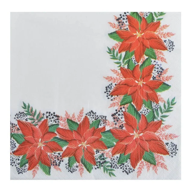 Paris Prix - Lot De 20 Serviettes En Papier "tracy" 33x33cm Blanc