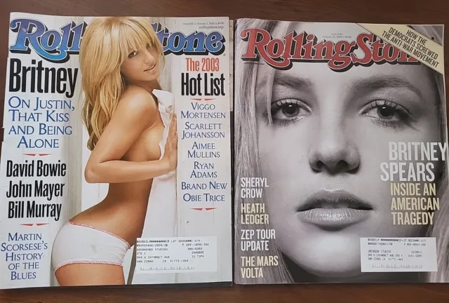 Rolling Stone Magazines Britney Spears 932 Oct 2003 & 1046 Feb 2008