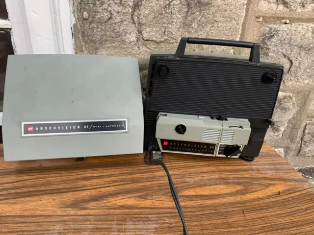 GAF Model 438-M2 Vintage 8mm Projector Ansco Vision 88 Dual Automatic Runs AS IS