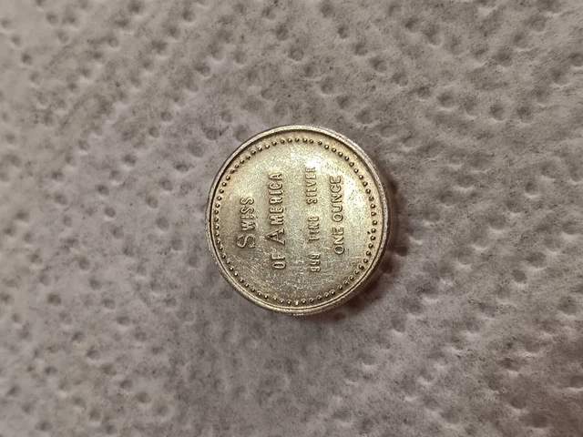 Vintage Swiss of America Golden West Teton Rolo 1 oz .999 Silver Round Chunky