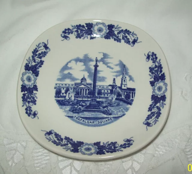 Weatherby & Sons Royal Falcon Ironstone Trafalgar Square Blue & White Dish 3