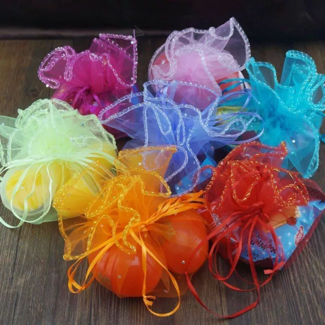 Aléatoire Couleur Bijouterie Emballage pour Mariage Cadeaux Sacs Sachets Rond