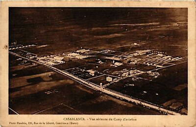 CPA AK CASABLANCA - Vue aerienne du Camp d'aviation MAROC (796192)
