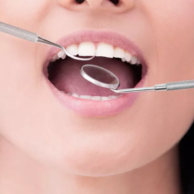 5er Dental Set Zahnreinigung Zahnsteinentferner Zahnsonde Zahnpflege Mundspiegel 2