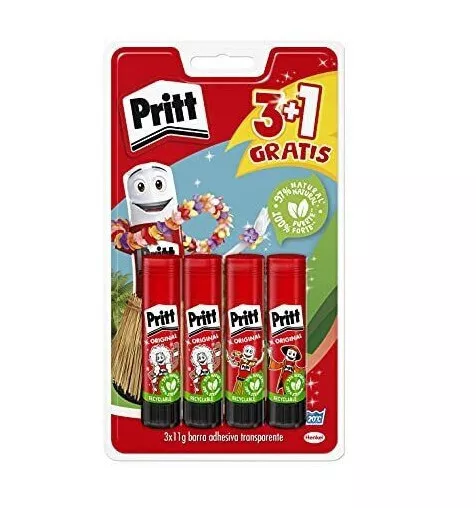 Pritt Barra Adhesiva, pegamento infantil seguro para niños para manualidades,