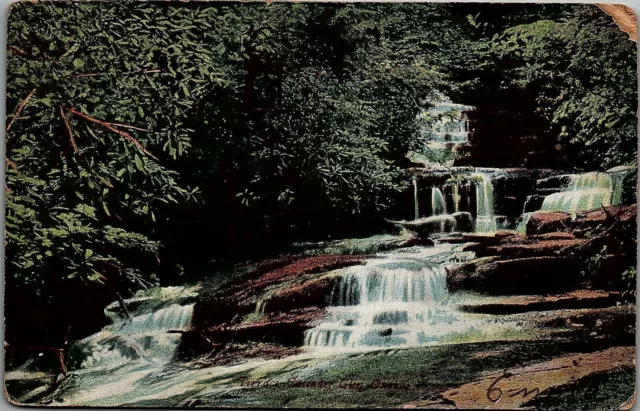 1907 Glen Onoko Penn Terrace Cascade Waterfall Scenic Postcard 26-57