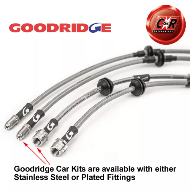 Pour Audi S3 Quattro 8V 15-17 Zingué Clg Goodridge Brake Hoses SAU0436-4P 3