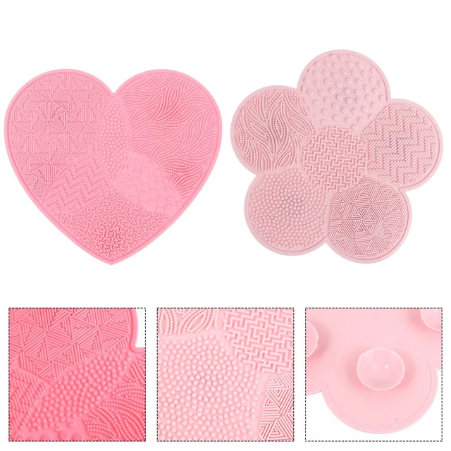 2 piezas cepillo cosmético alfombra de limpieza silicona maquillaje cepillo de limpieza