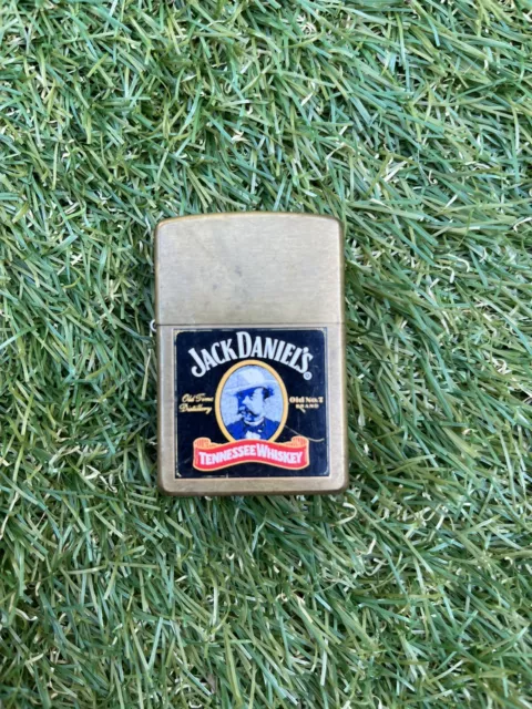 Brass Zippo, 2001 Jack Daniels Old No.7 Advertising Unfired NO RESERVE