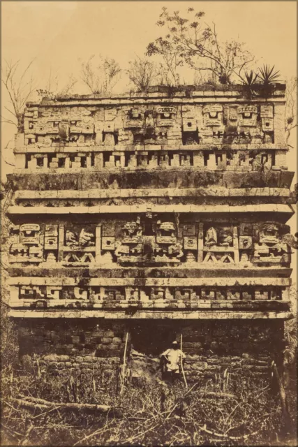 Poster, Many Sizes; Chichen Itza Right Wing Of The Nun'S Palace 1860 By Maya Ind