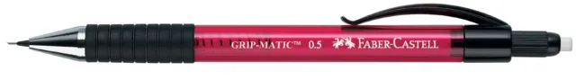 Faber-Castell Grip-Matic 1375 0.5mm Mechanical Pencil - Red (Box of 10)