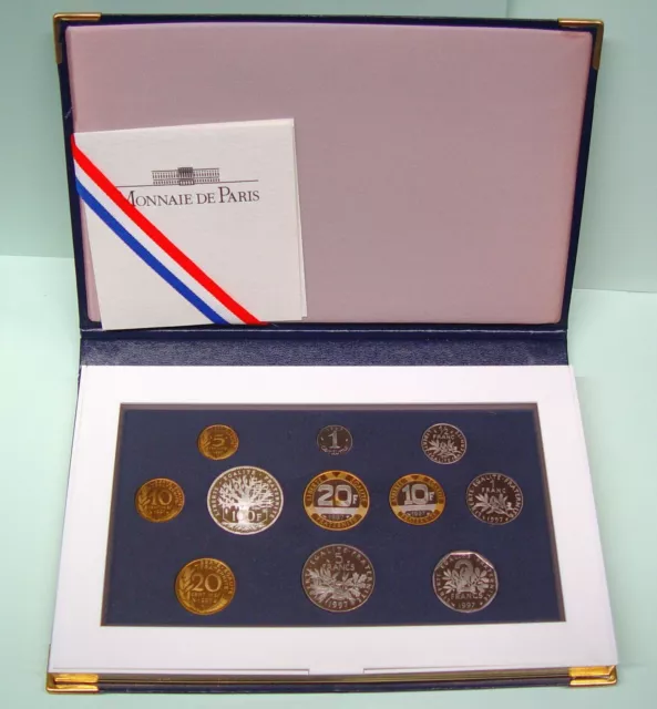 Monnaie de Paris Vth Republic Box BE 1997 Frankreich Coin Set  KMS PP