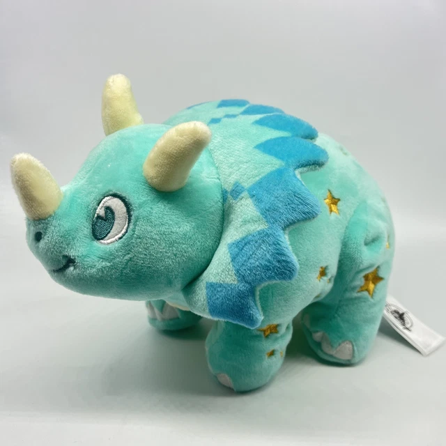 Disney World Animal Kingdom Dinoland Blue Triceratops Dinosaur Plush 10” Toy