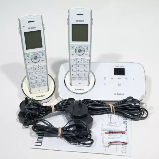 Uniden Elite 9135 Cordless Home Phone Telephone 2x Handsets BT w/Batt- Excellent