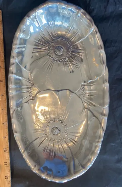 Wallace Sterling Silver Tray In The Poppy Pattern Great Shape Ready To Use