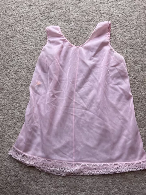 Bambole vintage in nylon Judy Bri abito rosa notte taglia 18