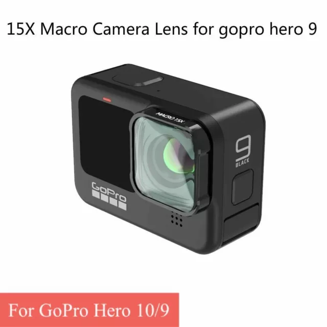 4K HD 15X Macro Camera Lens for Gopro hero 10/GoPro 9 Black Accessories