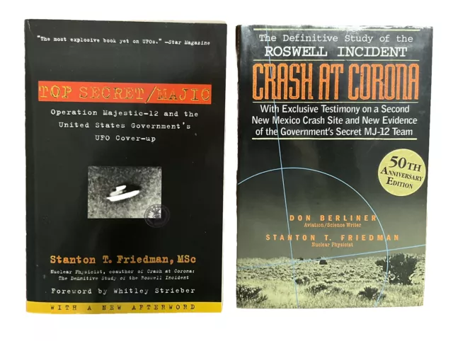 TOP SECRET MAJIC & CRASH AT CORONA Stanton Friedman Lot Majestic-12 *SIGNED* UFO