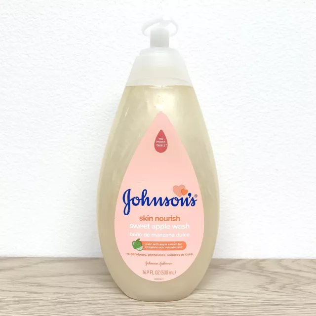 Johnson's Sweet Apple Baby Wash 16.9 oz  No Tears Pump Bottle Discontinued