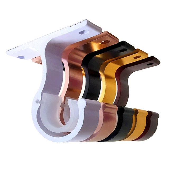 Adjustable Window Curtain Rod Bracket Holder Bar Fixed Alloy Hook Pats YI