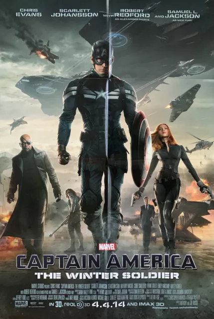 CAPTAIN AMERICA THE WINTER SOLDIER MOVIE POSTER DS FOLDED ORIGINAL FINAL 27x40