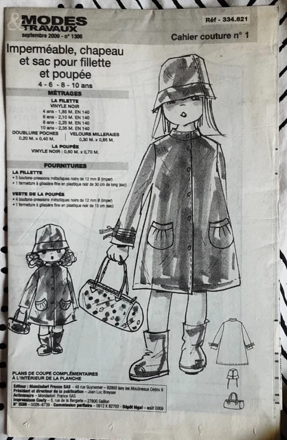 Patron De Couture MODES ET TRAVAUX - Robe Fillette (Mai 1976) - Vintage