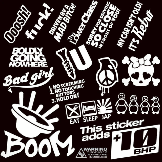 2pcs Funny Creative Stickers Car Window Bumper Removable Vinyl Decal Wall Decor