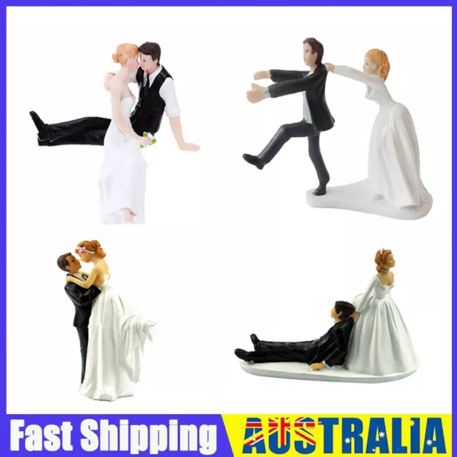 Resin Bride And Groom Figurine Romantic Cake Topper Resin Craft Wedding Decor