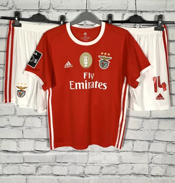 Benfica Football Shirt 2 X Shorts Home Kit 2018 2019 Adidas Youth 28 11-13 Years