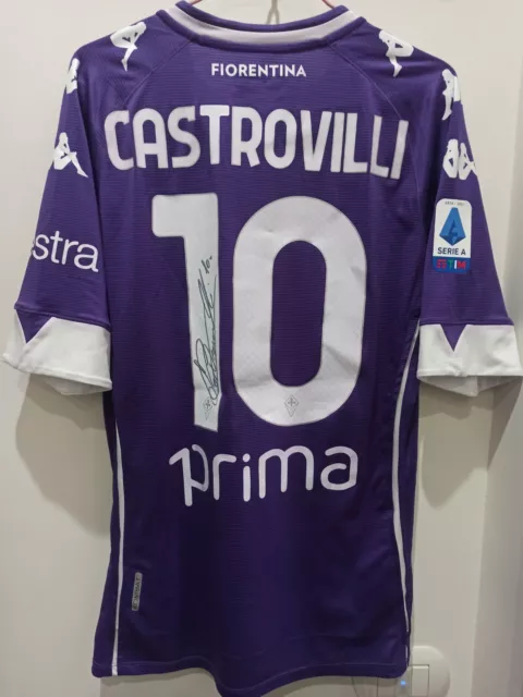 Maglia Match Worn Issued Castrovilli Fiorentina Autografata Signed Indossata