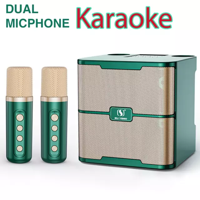 Karaoke Speaker Wireless Bluetooth Microphone Handheld Mic Player For Party Kids