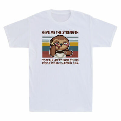 Sloth Give Me The Strength To Walk Away From Stupid People Vintage Men's T-Shirt