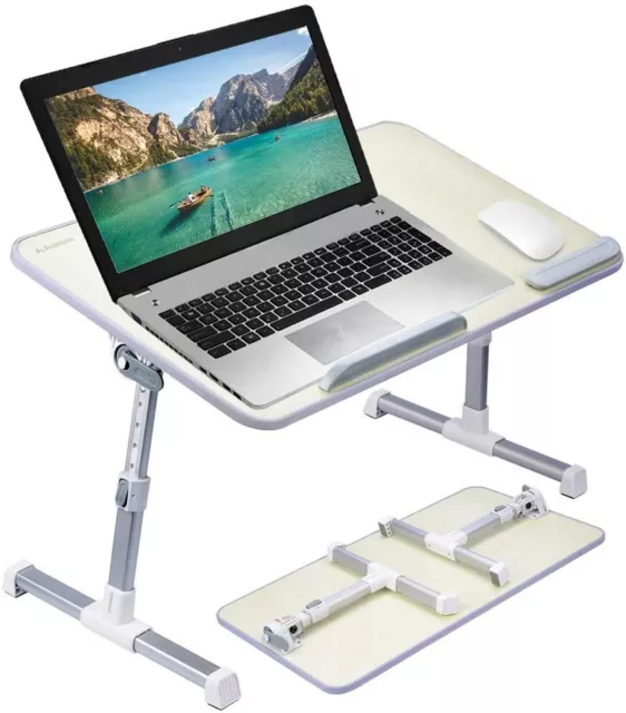 Foldable Laptop Table Stand Lap Sofa Bed Tray Computer Notebook Desk Adjustable 2