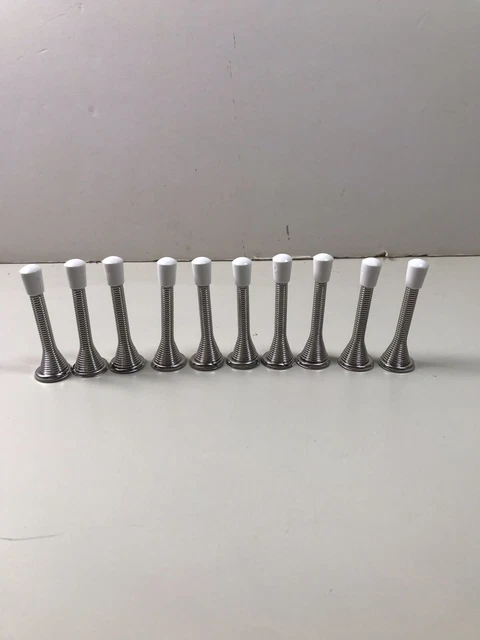 Spring Door Stops 3” Door Stopper Wall Stop Satin Nickel 10PK Buy More & Save!