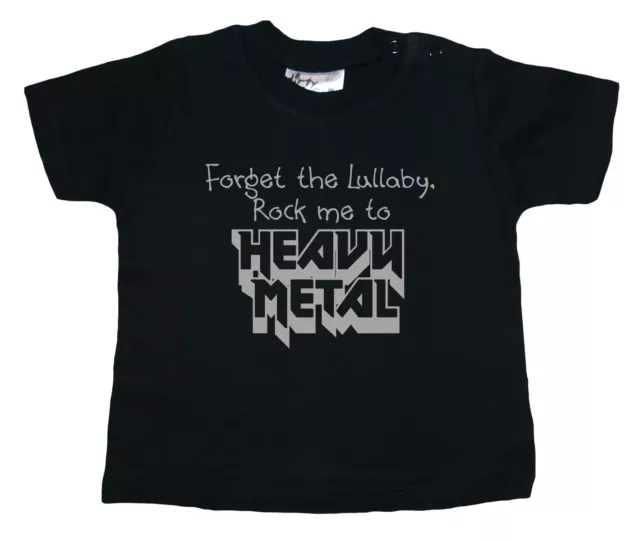 Baby Rock Music T-Shirt "Forget the Lullaby, Rock Me to Heavy Metal" Boy Girl