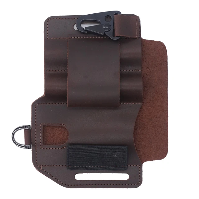 Leather Multi Tool Belt Pouch Brown Leather Multi Tool Sheath For Daily Use
