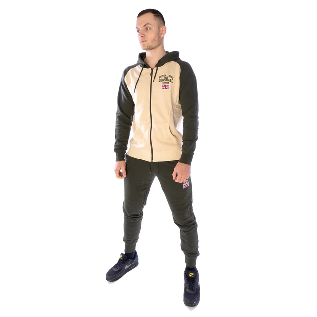 Lonsdale Stretton Tuta da Ginnastica Uomo Jogging Oliva Beige 44764
