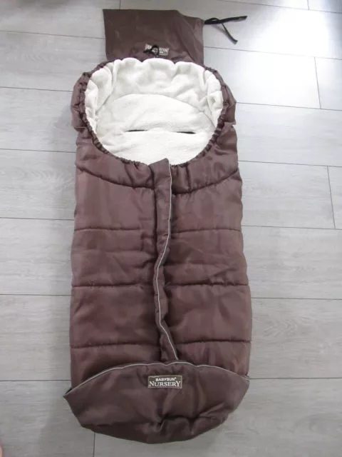 chancelière de poussette babysun nursery marron pour l'hiver