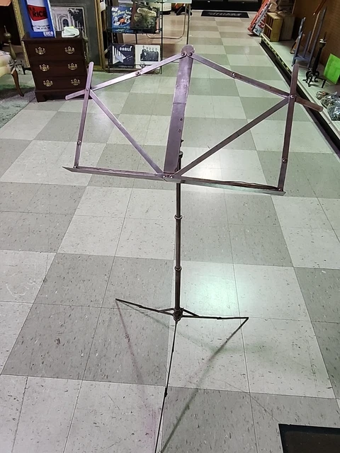 Vintage HAMILTON LONE STAR Adjustable 2 Piece Folding Music Stand Exc Cond