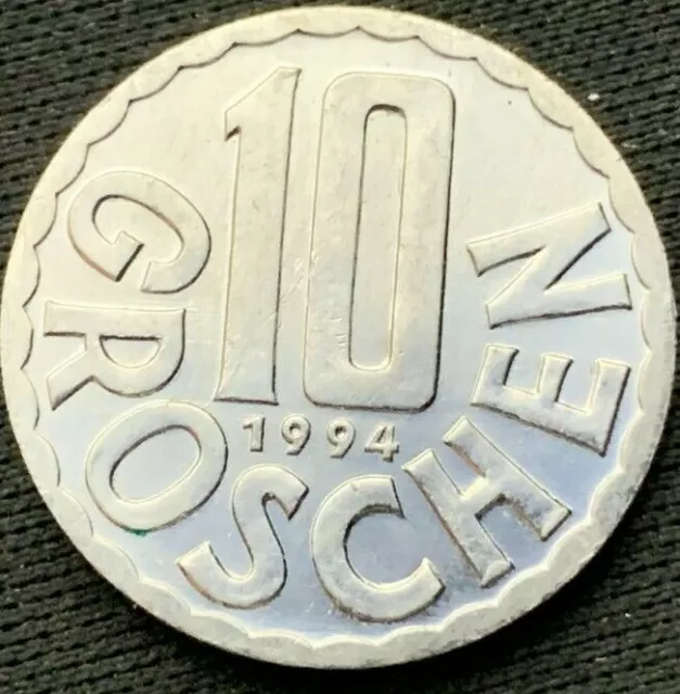 1994 Austria 10 Groschen Coin PROOF   ( MINTAGE 25K )  Rare World Coin   #K168