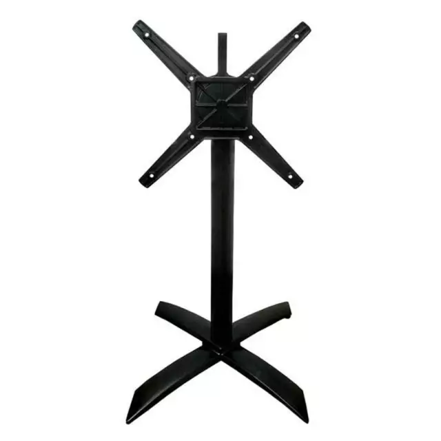 Dining Table Legs Folding Base Powder Coated Black Metal Pedestal 720mm Vivi II