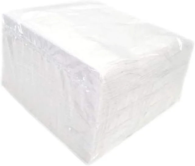 1000 x White 2ply Serviettes Napkins 33cm x 33cm 4 Fold Tableware Tissue UK Made