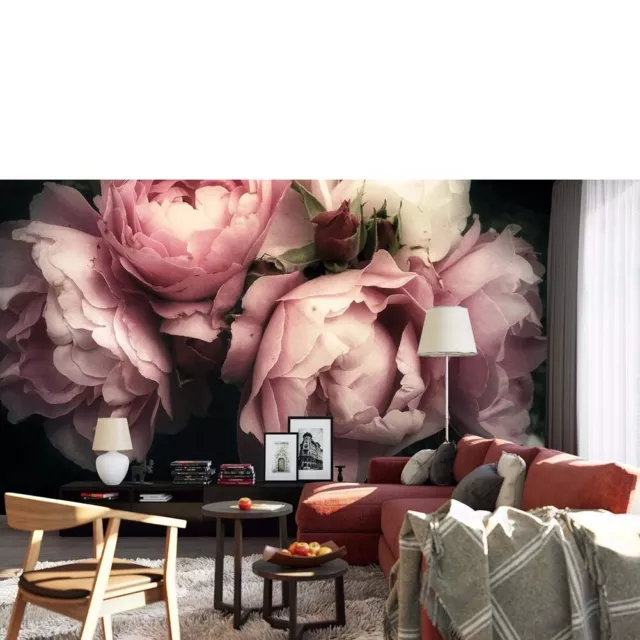 Dark Pink Nice Peony 3D Full Wall Mural Photo Wallpaper Printing Home Kids Decor